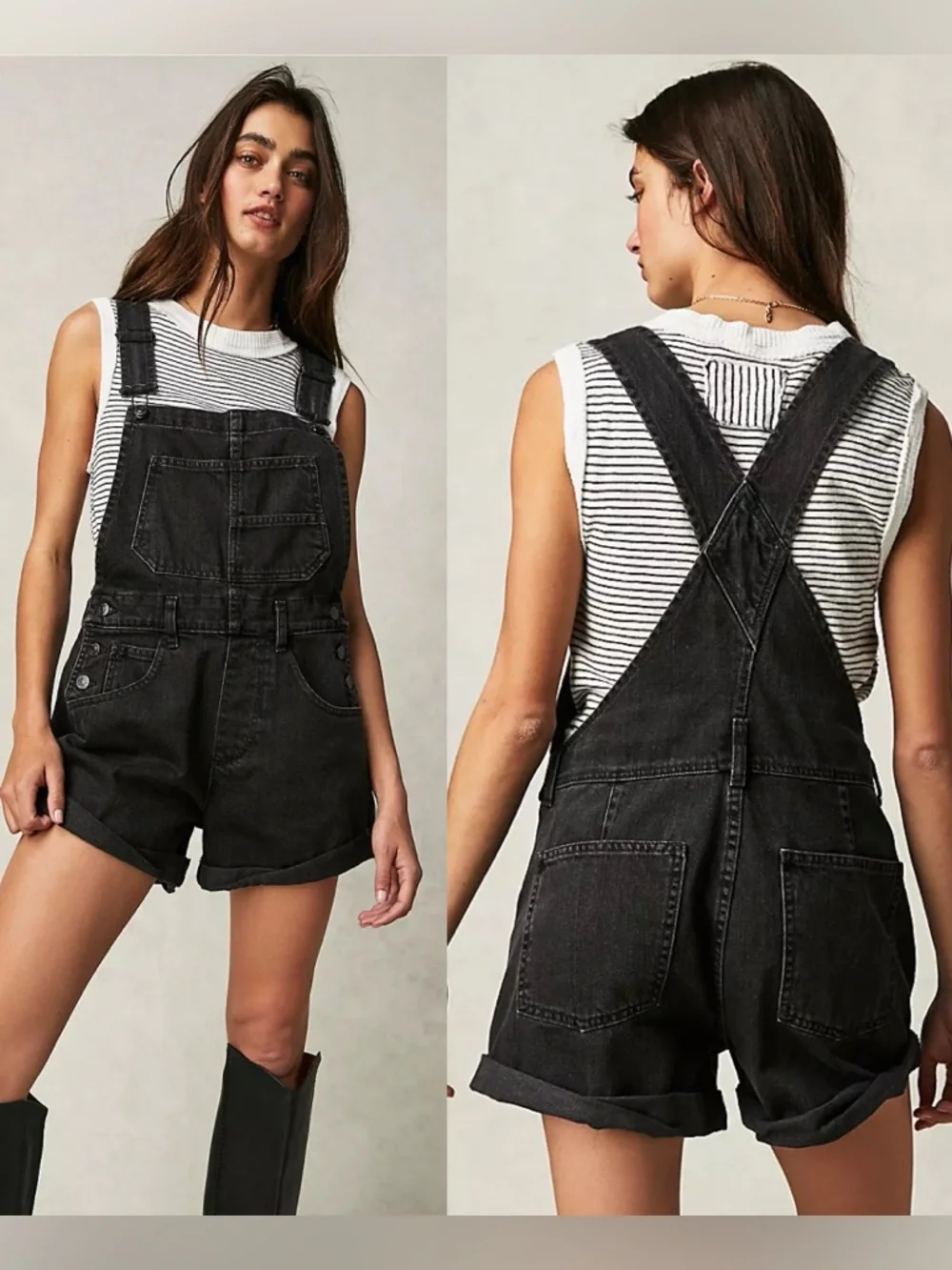 Free People We The Free Ziggy Shortalls - Picture 1 of 9